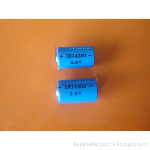 3.6V 1/2AA Er14250 Li-Socl2 Battery for Water Meter 1200mAh